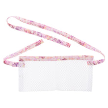 Cargar imagen en el visor de la galería, White Mesh Post Surgical Drain Garment with soft cotton Pastel Splash trim fits to 3x- Holds 4 to 6 JP Drains or 2 Blake Drains.
