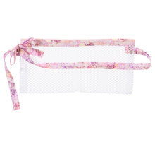 Cargar imagen en el visor de la galería, White Mesh Post Surgical Drain Garment with soft cotton Pastel Splash trim fits to 3x- Holds 4 to 6 JP Drains or 2 Blake Drains.
