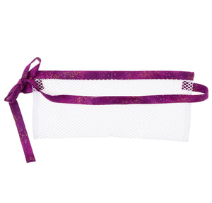 Support de drain chirurgical en maille de douche violet et doré
