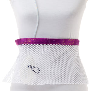 Support de drain chirurgical en maille de douche violet et doré